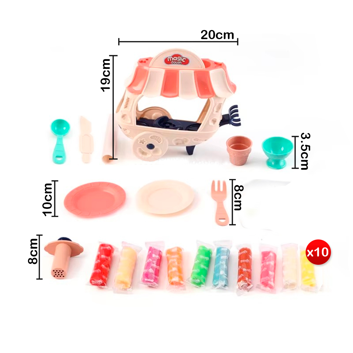 Miniatura 5 de Carrito De Helados Plastilina 8086